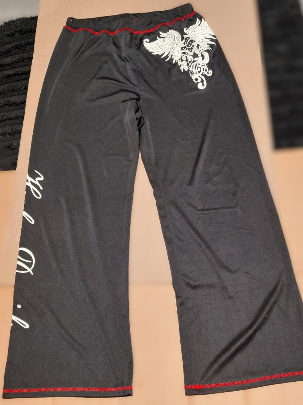 Misslook Graphic Print Women's Large Wide Leg Pants
